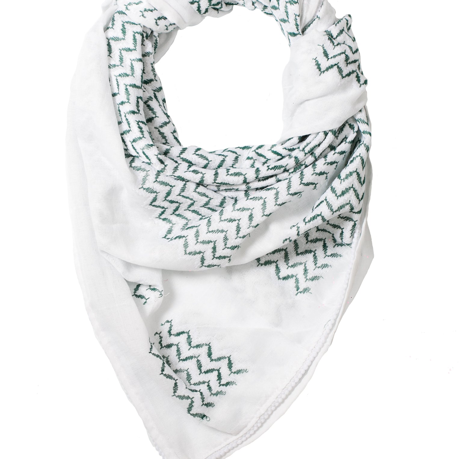 Olive Green Pattern on White background by Hirbawi Original