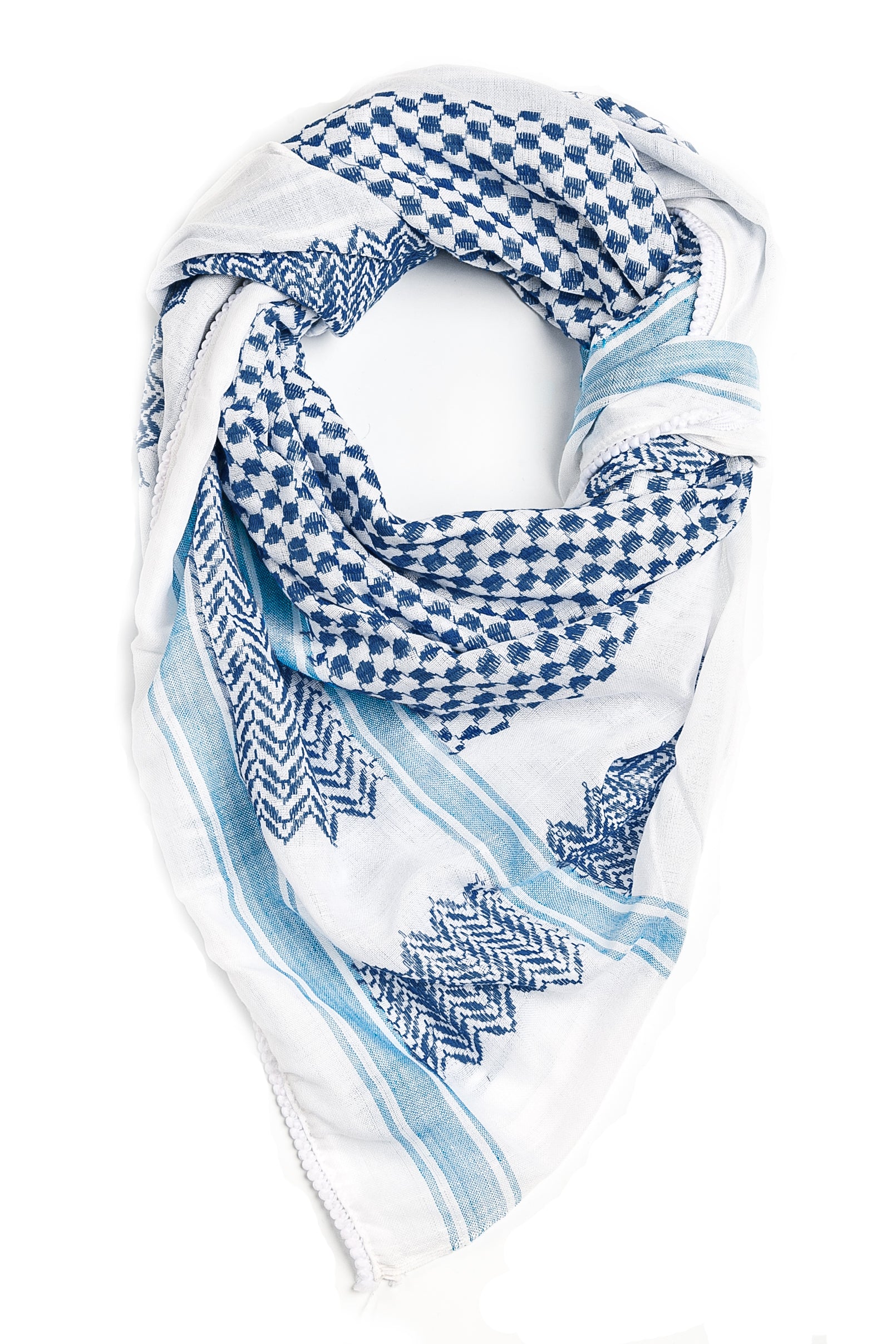 Hirbawi Mediterranean Blue keffiyeh