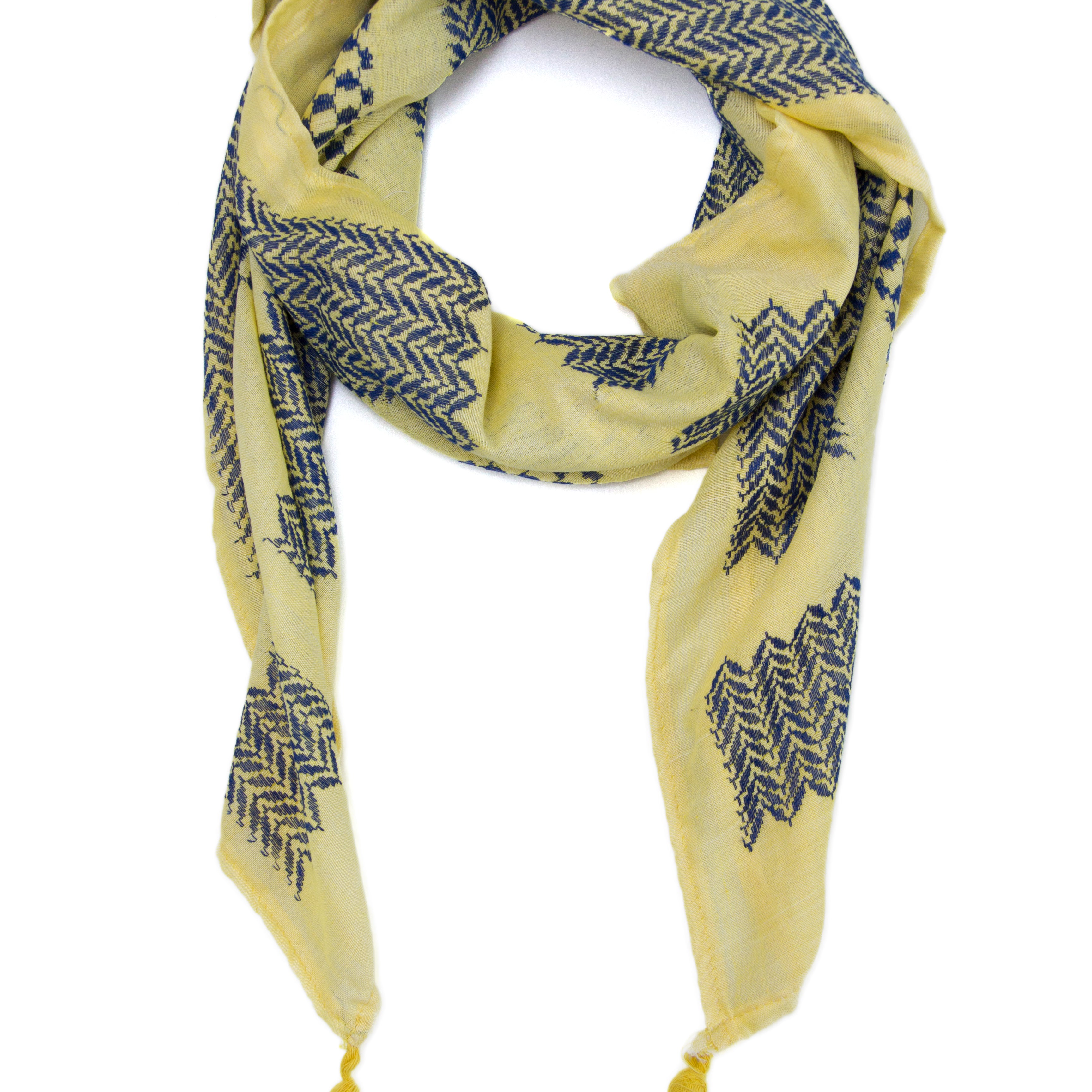 Mar Elias yellow light shemagh by Hirbawi