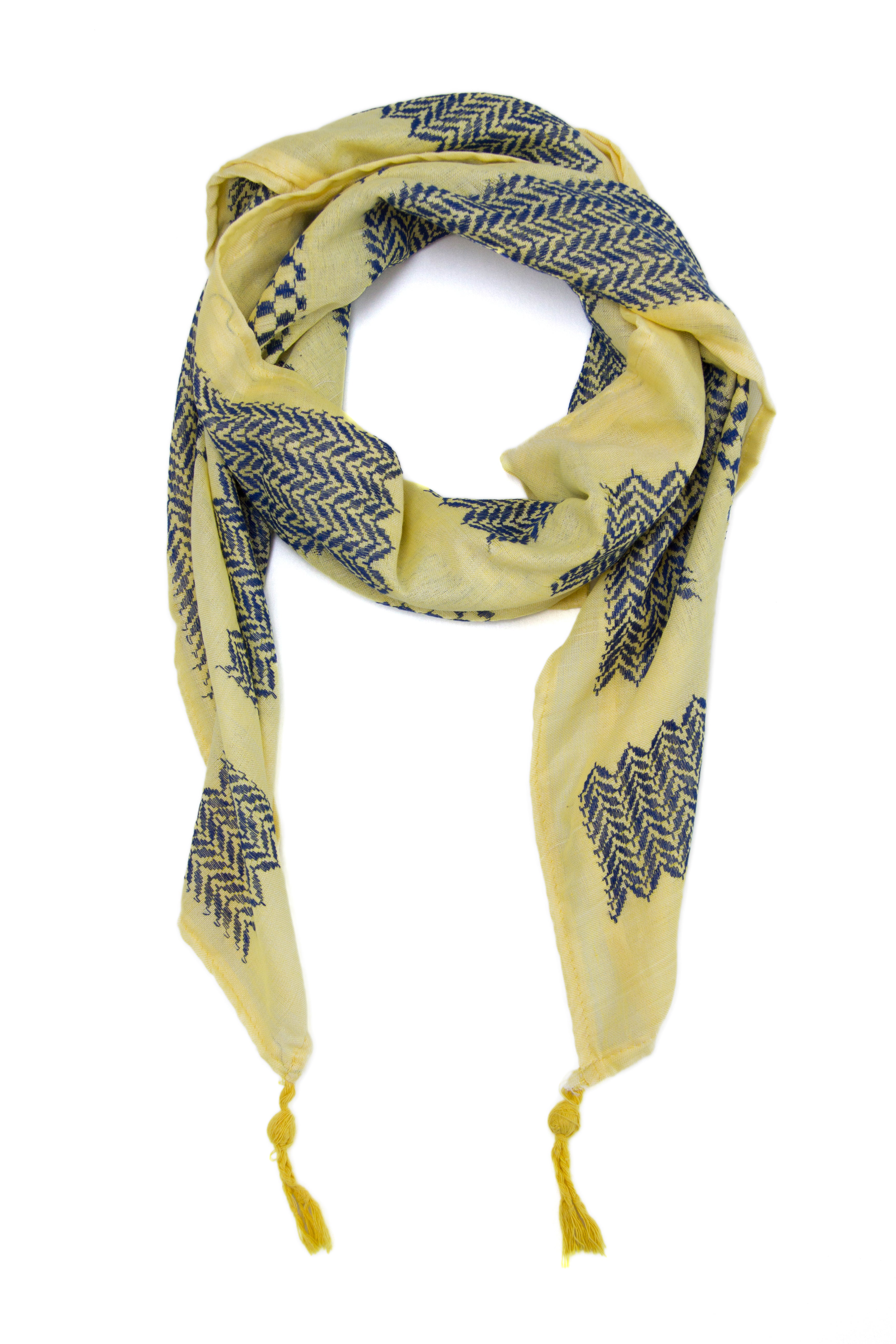 Mar Elias yellow light shemagh by Hirbawi