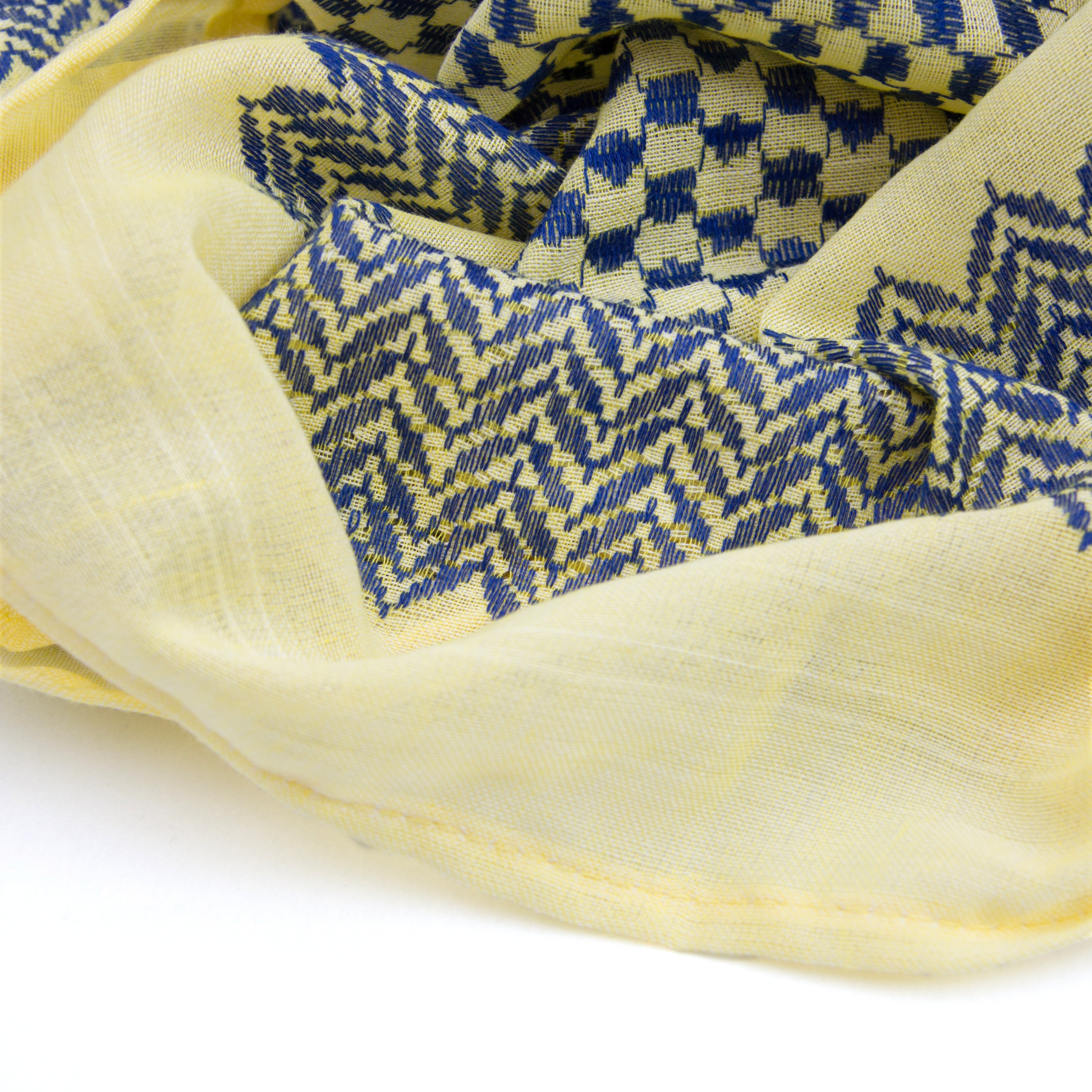 Blue pattern on Yellow background by Hirbawi USA