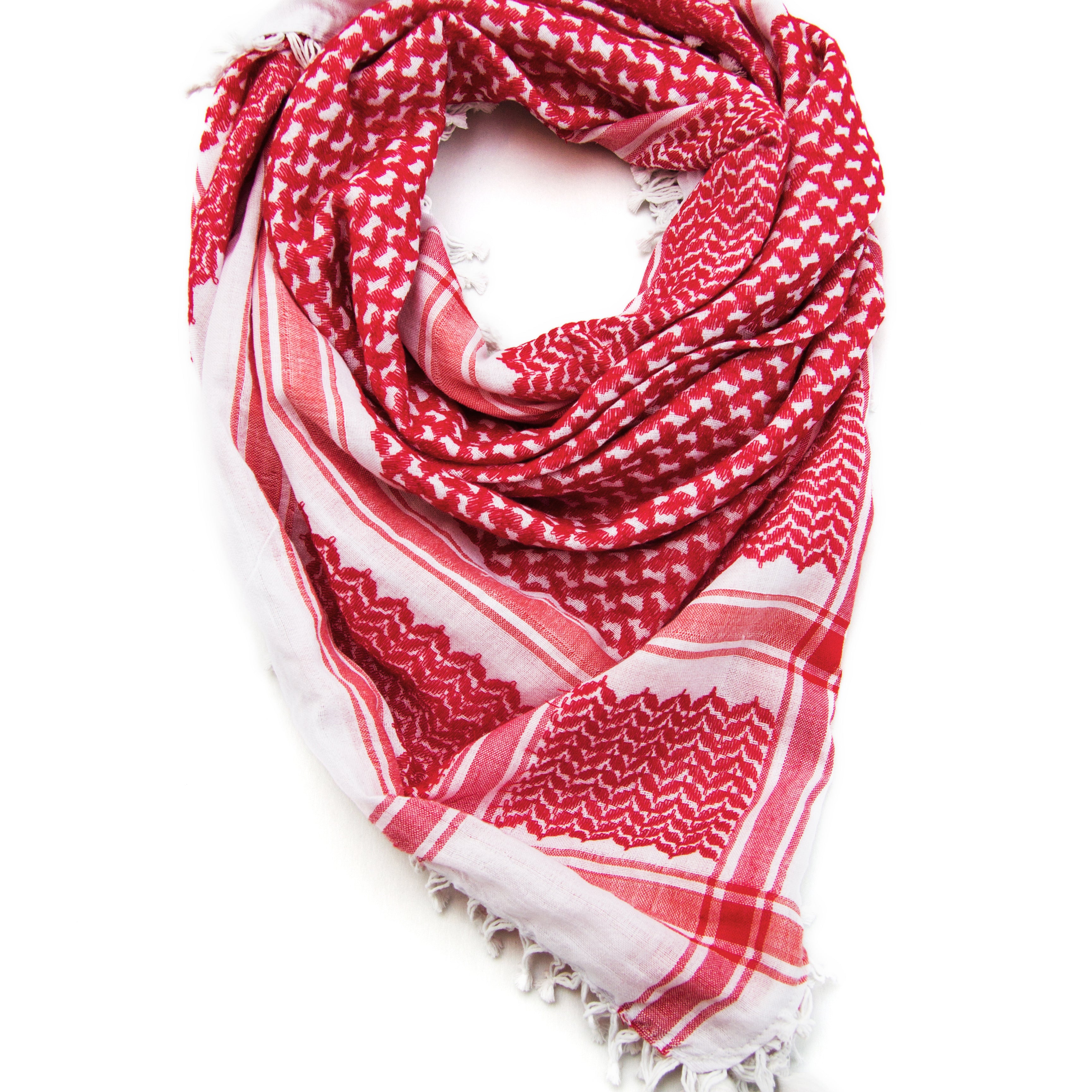 Hirbawi Red and White kufiya