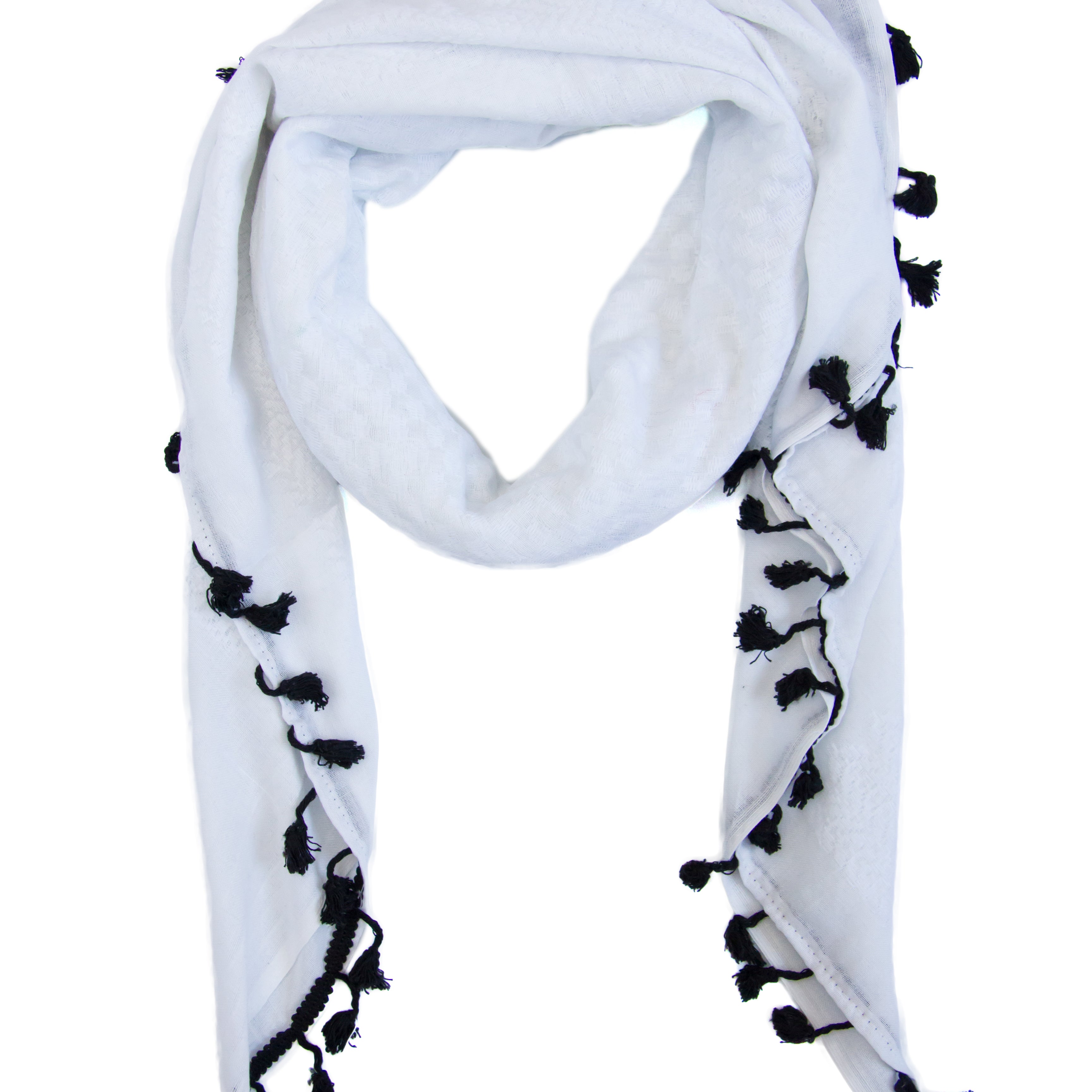 Hirbawi Pure White Cottong keffiyeh