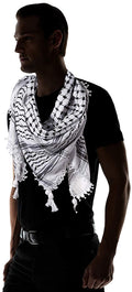 Hirbawi black and white kufiya
