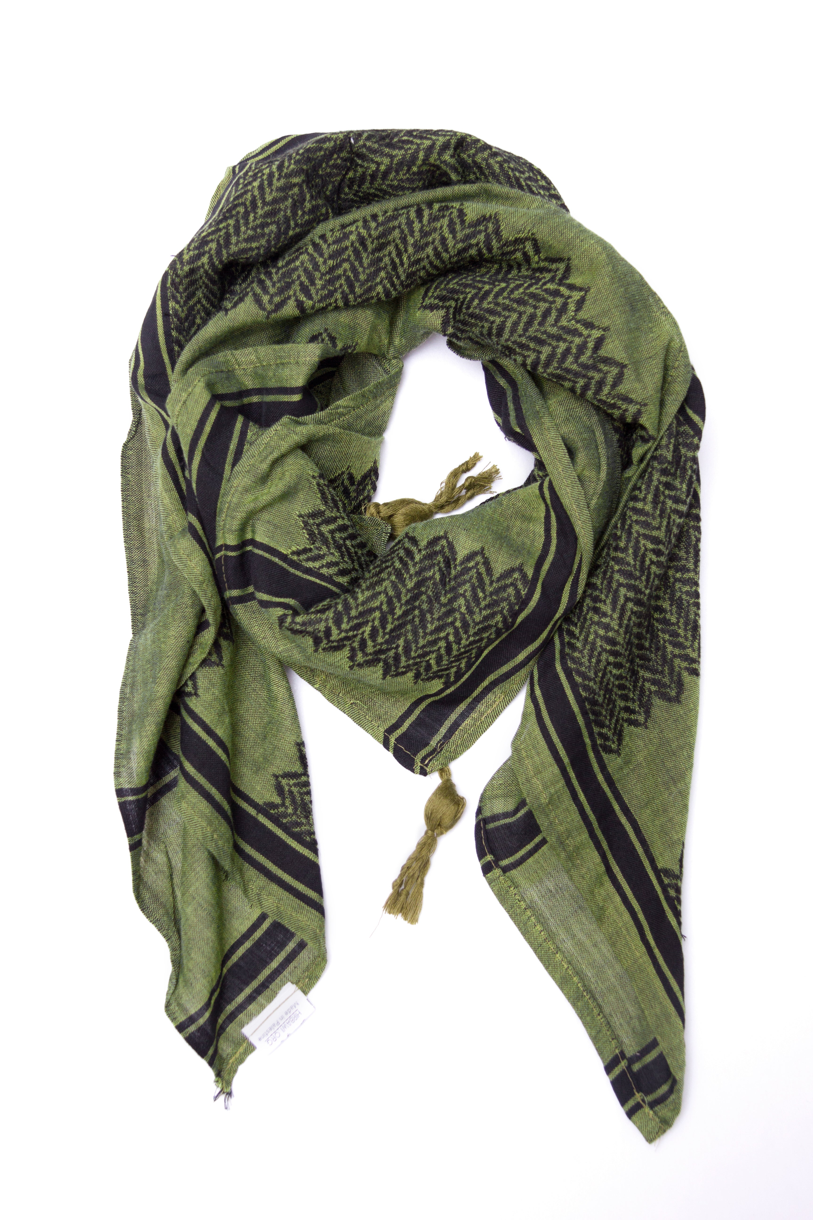 Charity Accessories - Palestinian Keffiyeh - Olive & Yellow