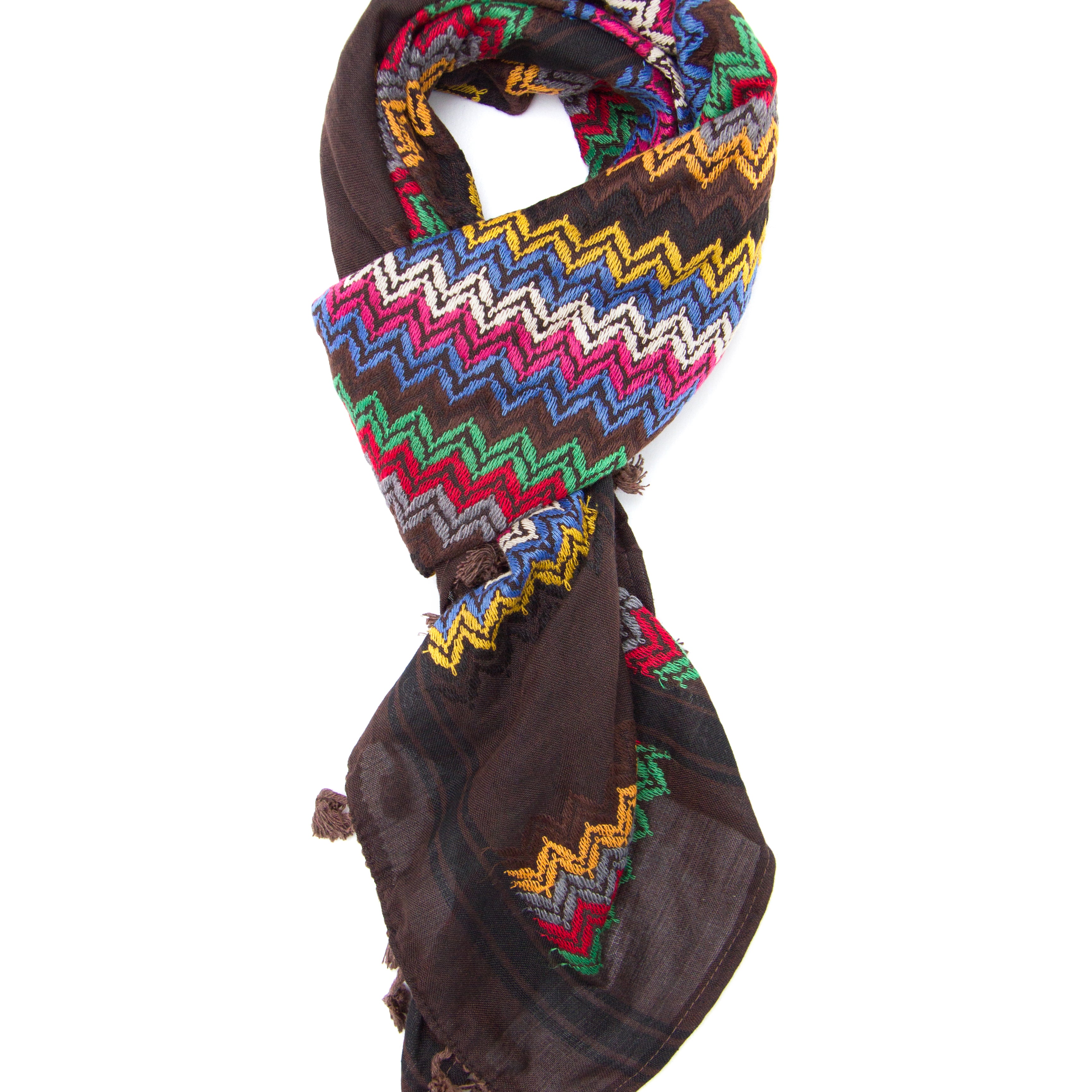 Hirbawi Brown chocolate kufiya fashion Palestinian scarf