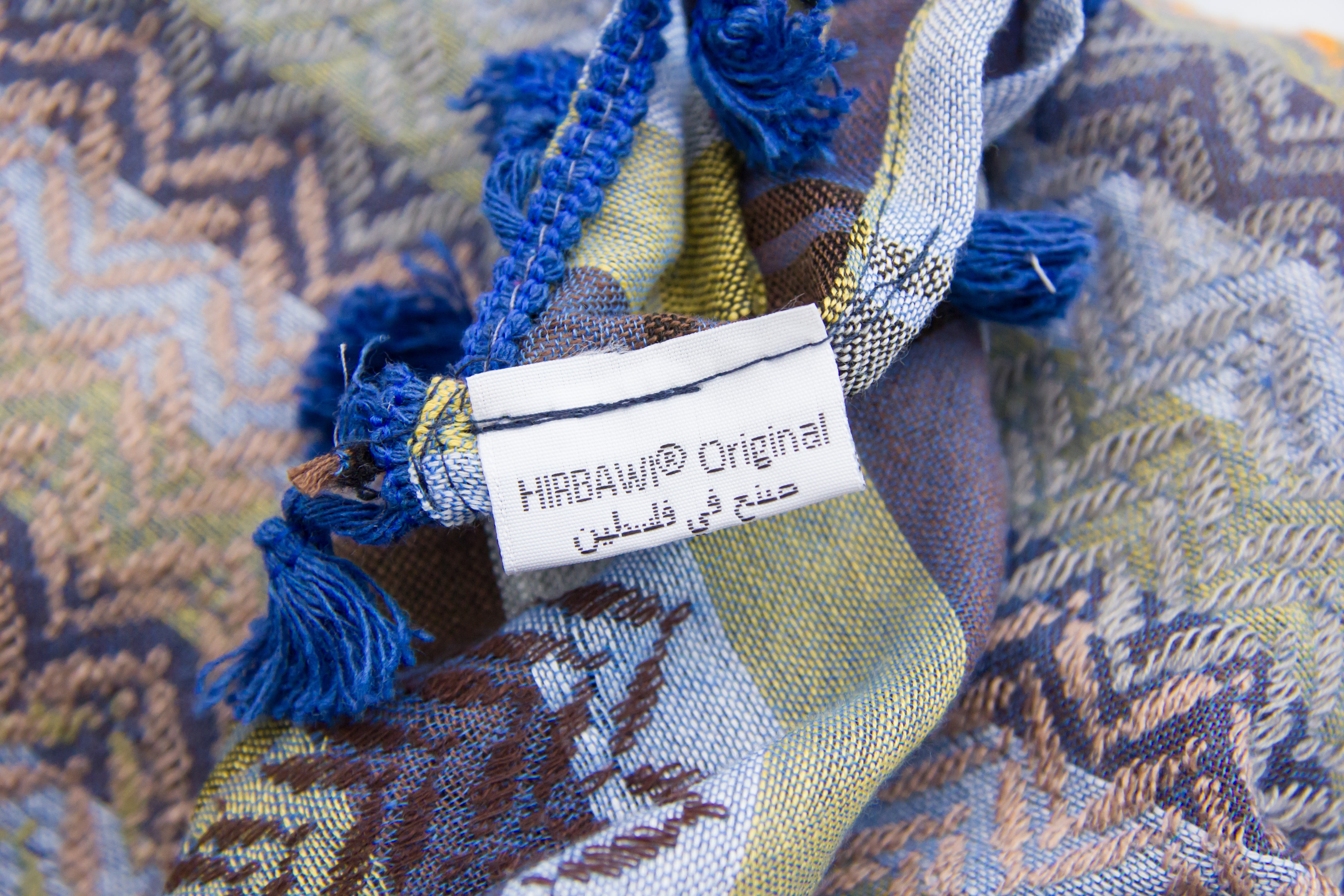 Hirbawi Original Kufiya. Colors of Bethlehem Palestinian scarf. Middle eastern kufiya  
