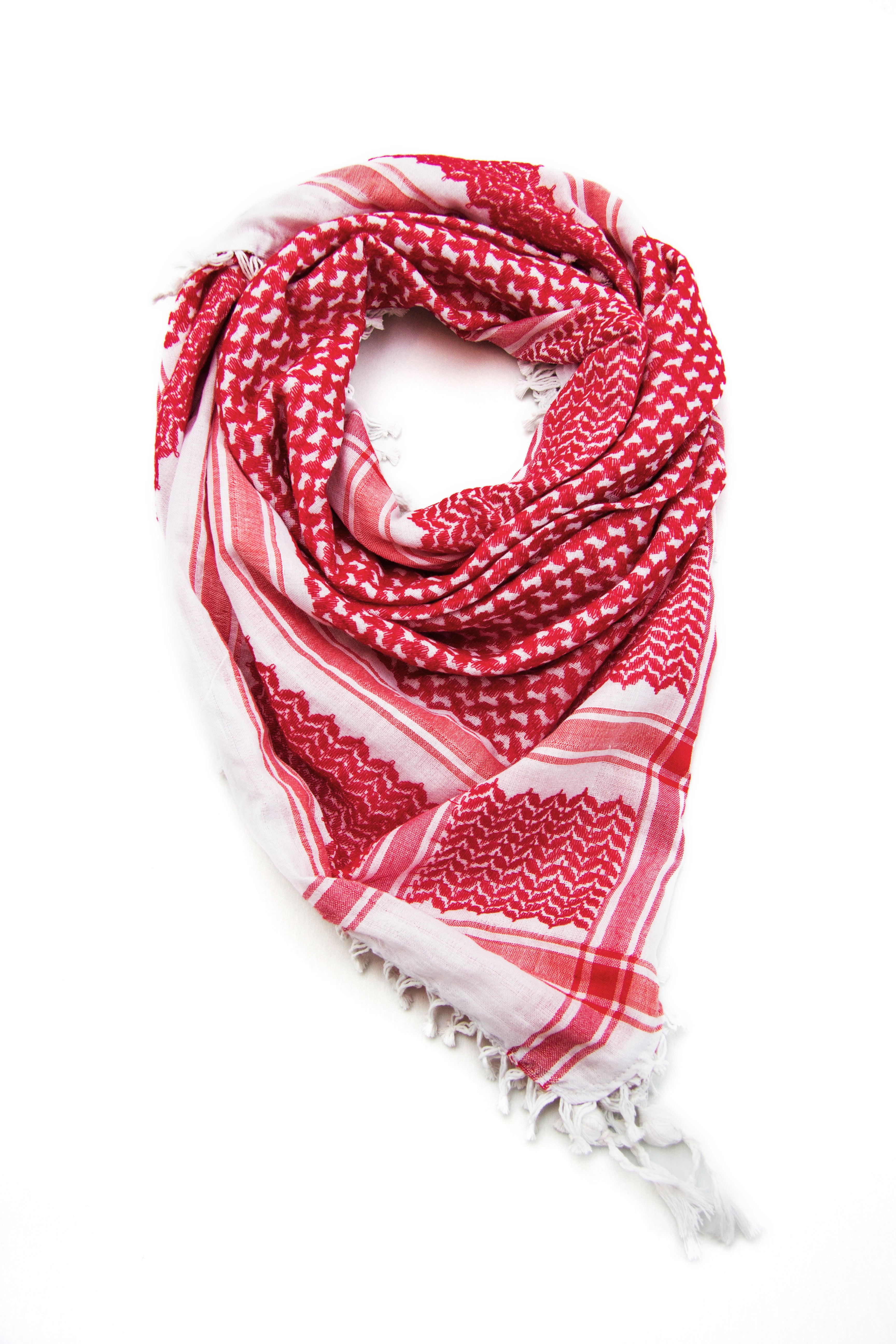 Red and White Hirbawi® Kufiya – HirbawiUSA